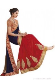 Fab Valley Embriodered Bollywood Georgette Sari